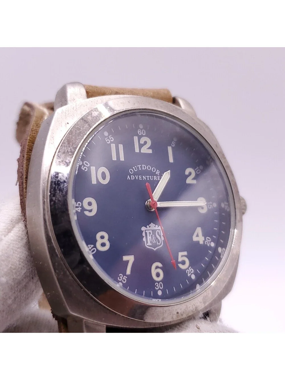 Field And Stream Outdoors Adventures Watch Men 40mm Blue Dial New Battery